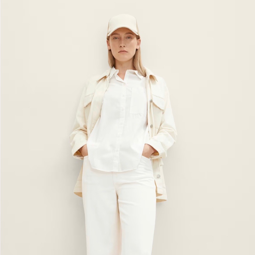 White button-up